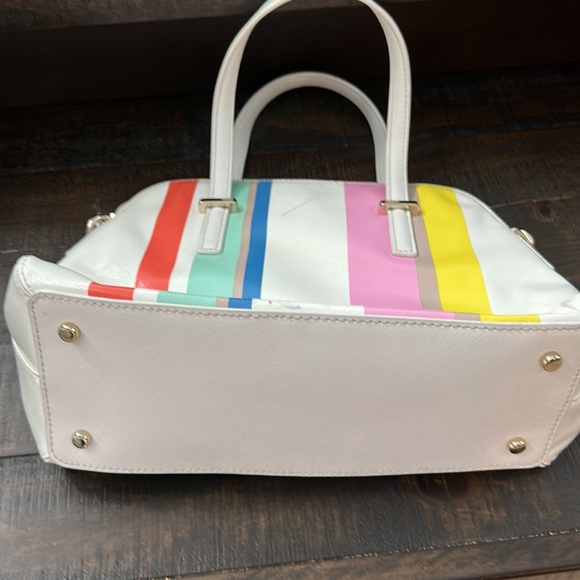 Kate Spade Cedar Street multi striped maise satchel. - Picture 8 of 10